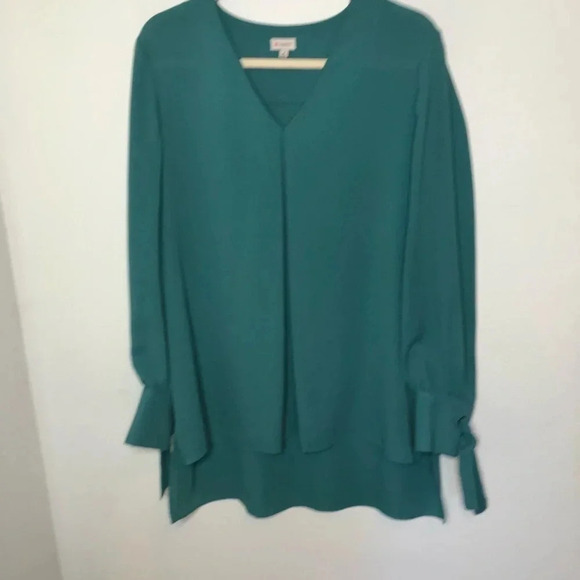 Cremieux (Anthropologie) Green Blouse Size Medium - Picture 1 of 6
